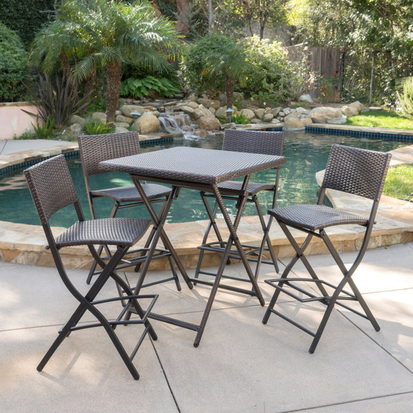 Latitude Run® Kerr 4 Person Outdoor Dining Set & Reviews Wayfair